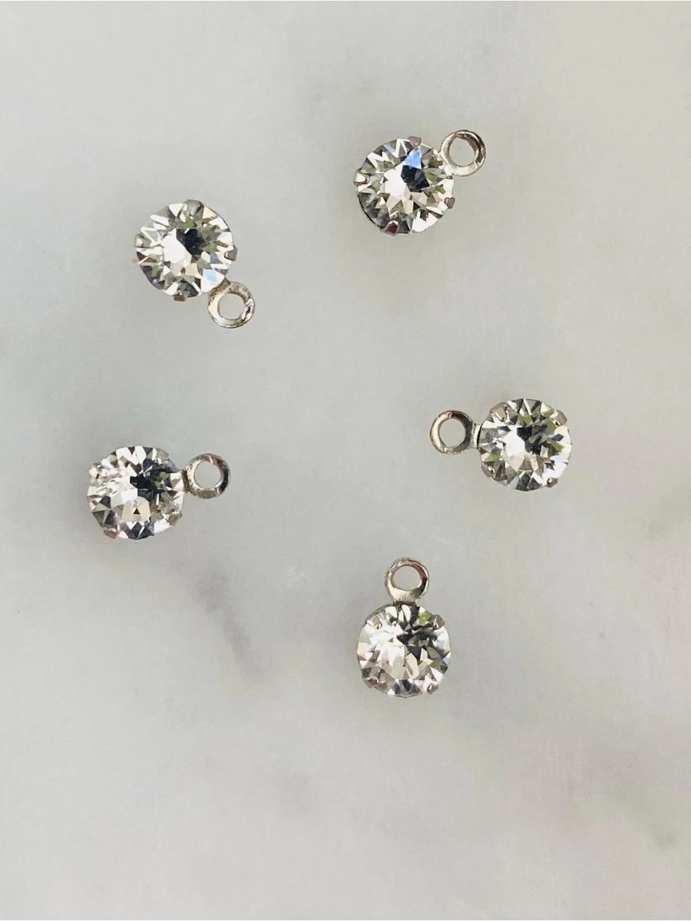 Vintage Swarovski Clear Crystal Rhinestone Charm Settings